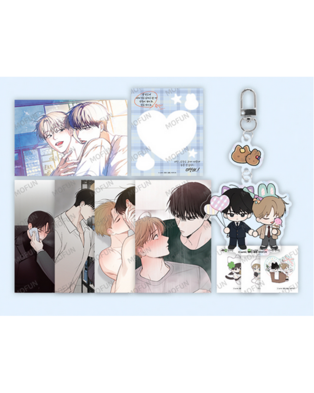 Heart Acrylic Keyring Set - December